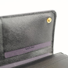 Prada Saffiano Long Wallet Black