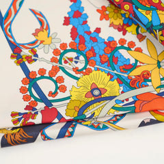 Hermes Le Sacre des Saisons 90 Silk Scarf