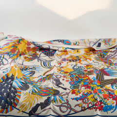 Hermes Le Sacre des Saisons 90 Silk Scarf