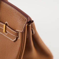 Hermes Birkin 25 Gold GHW U Stamp