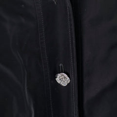 Chanel Velvet Silk Cape Black Coat Size 40