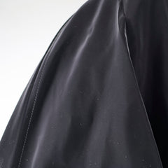 Chanel Velvet Silk Cape Black Coat Size 40