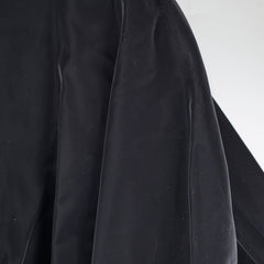 Chanel Velvet Silk Cape Black Coat Size 40