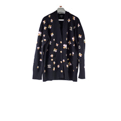 Chanel Clover Cashmere Knit Cardigan Black - Size EU 42