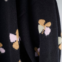 Chanel Clover Cashmere Knit Cardigan Black - Size EU 42