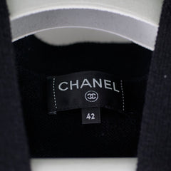 Chanel Clover Cashmere Knit Cardigan Black - Size EU 42