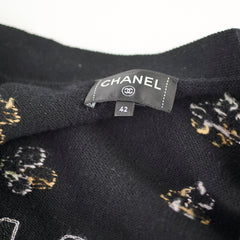 Chanel Clover Cashmere Knit Cardigan Black - Size EU 42