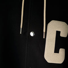 Celine Long Hoodie Bomber Size 44 Black