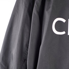 Logo-Print Twill Hooded Parka Mens Size 48