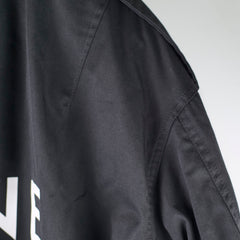 Logo-Print Twill Hooded Parka Mens Size 48