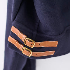 Celine Hooded Cashmere/Wool Triomphe Jacket Navy - Size 38