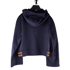 Celine Hooded Cashmere/Wool Triomphe Jacket Navy - Size 38