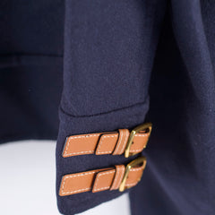 Celine Hooded Cashmere/Wool Triomphe Jacket Navy - Size 38