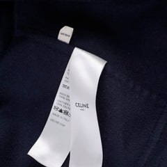 Celine Hooded Cashmere/Wool Triomphe Jacket Navy - Size 38