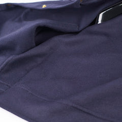 Celine Hooded Cashmere/Wool Triomphe Jacket Navy - Size 38