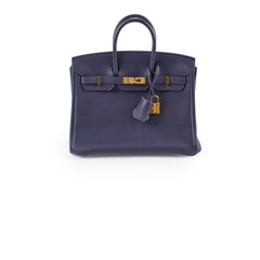 Hermes Birkin 25 Togo Blue Nuit - Z Stamp