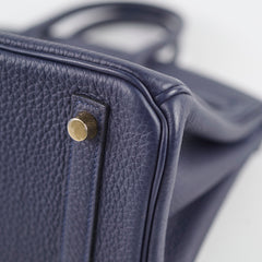 Hermes Birkin 25 Togo Blue Nuit - Z Stamp
