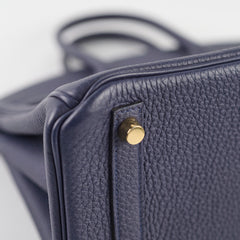 Hermes Birkin 25 Togo Blue Nuit - Z Stamp