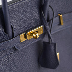 Hermes Birkin 25 Togo Blue Nuit - Z Stamp