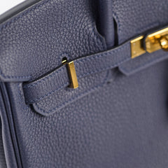 Hermes Birkin 25 Togo Blue Nuit - Z Stamp