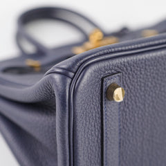 Hermes Birkin 25 Togo Blue Nuit - Z Stamp