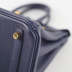 Hermes Birkin 25 Togo Blue Nuit - Z Stamp
