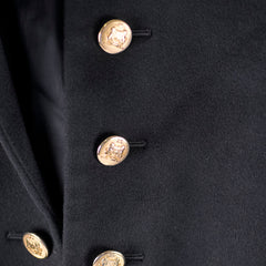 Celine Cropped Military Wool Jacket Black - Size 48
