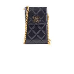 Chanel Vertical Phone Pouch Black