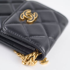 Chanel Vertical Phone Pouch Black