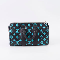 Louis Vuitton Playground Keepall 25 Bandouliere Black/Turquoise