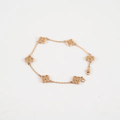 Van Cleef & Arpels 6 motif Sweet Alhambra Pink Gold Bracelet