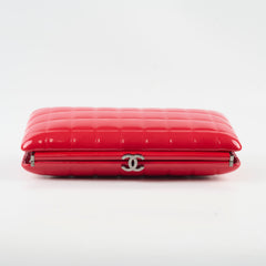 Chanel Red Patent Chocolate Bar Clutch
