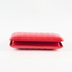 Chanel Red Patent Chocolate Bar Clutch