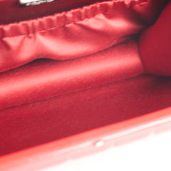 Chanel Red Patent Chocolate Bar Clutch