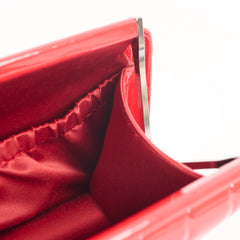 Chanel Red Patent Chocolate Bar Clutch