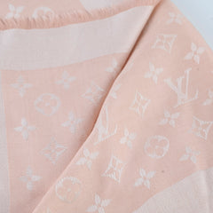 Louis Vuitton Silk Wool Rose Poudre Scarf