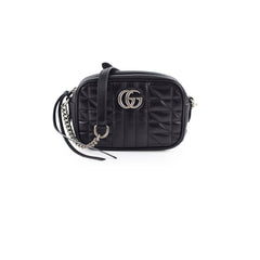 Gucci GG Marmont Mini Chevron leather Black