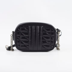 Gucci GG Marmont Mini Chevron leather Black