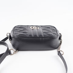 Gucci GG Marmont Mini Chevron leather Black