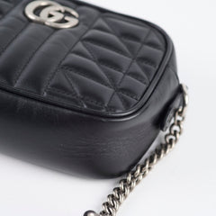 Gucci GG Marmont Mini Chevron leather Black