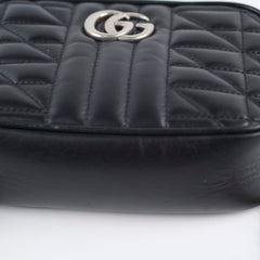 Gucci GG Marmont Mini Chevron leather Black
