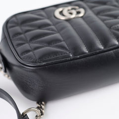 Gucci GG Marmont Mini Chevron leather Black