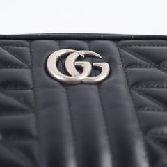 Gucci GG Marmont Mini Chevron leather Black