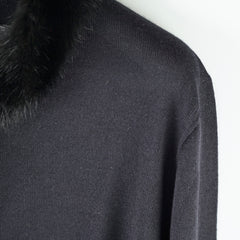 Prada Mink Black Cardigan Size 44