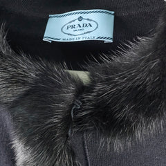 Prada Mink Black Cardigan Size 44