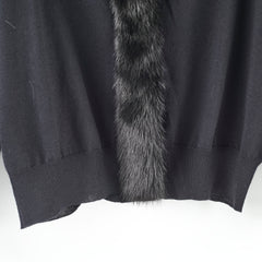 Prada Mink Black Cardigan Size 44