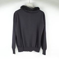 Prada Mink Black Cardigan Size 44