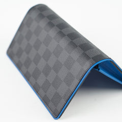 Louis Vuitton Brazza Wallet Damier Graphite Bleu Neon
