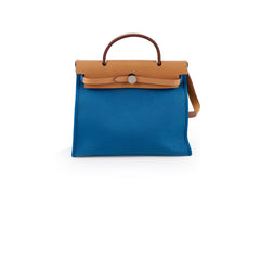Hermes Herbag 31 Blue/Natural PHW - Stamp X