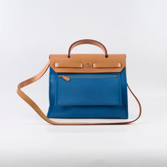 Hermes Herbag 31 Blue/Natural PHW - Stamp X